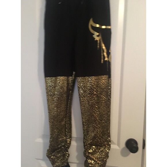 2Pcs  Qruel Kids Gold & Black Pant Set Pants & Shirt Size XL 14 - Picture 4 of 8